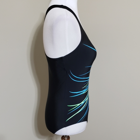 Blue brush strokes swimsuit - Picture 2 of 3